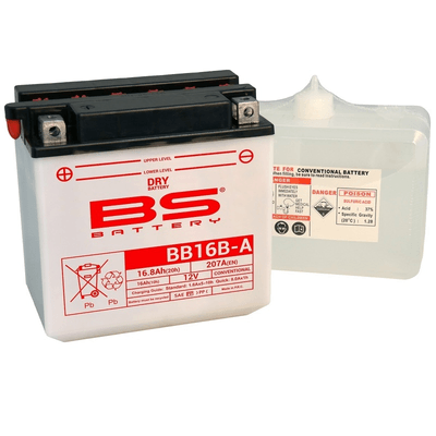 Pièces Quad & Motos - Electrique - Batterie BS BATTERY Haute-performance avec pack acide - BB16B-A