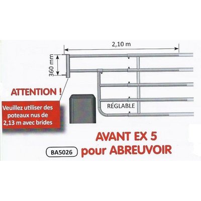 Accessoires et options matériel  - Matériel d'élevage - autre - AVANT EX5 PASSAGE ABREUVOIR