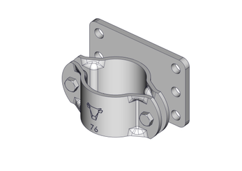 Materiels - Accessoires 0Kg-5Kg - BRIDE RONDE D.76MM COMPLETE FIXATION MURET OU PLANCHE OVIN CAPRIN