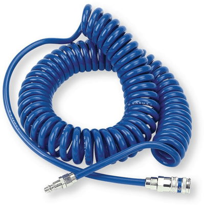 Automobile - Consommables et accessoires auto. - Flexible spiralé d'atelier polyuréthane 6,5x10 mm équipé avec raccords 310 (par 1)