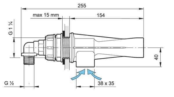 Pièces agricoles - Pièce Pulvérisateur - Injecteur anti-foam 3 mm inox