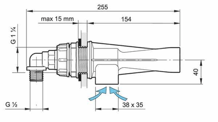 Pièces agricoles - Pièce Pulvérisateur - Injecteur anti-foam 3 mm inox