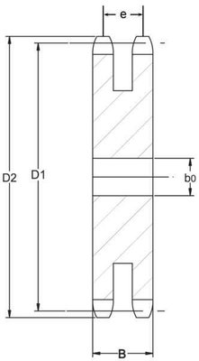 Pièces agricoles - Transmission - Pignon duplex 41 dents chaîne 1/2" 08 B-2 Kramp