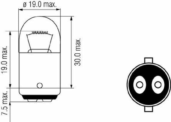 Pièces agricoles - Eclairage - Ampoule 24V 5W BA15d