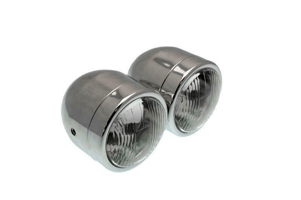 Pièces Quad & Motos - Equipement véhicule - Double optique BIHR universel Ø90mm chromé
