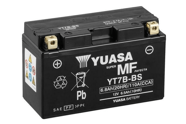 Pièces Quad & Motos - Electrique - Batterie YUASA sans entretien avec pack acide - YT7B-BS