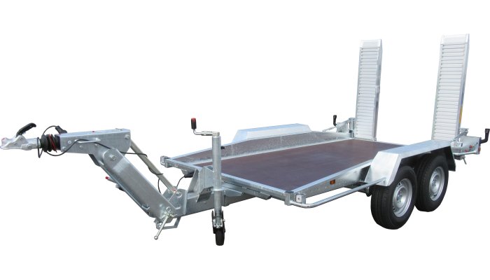 Materiels - Remorque voiture - PORTE ENGIN 350x170 timon réglable Optima PTAC 3500 kg Feu LED