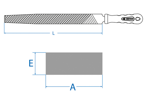 Outils - Outils divers - Lime plate de 250mm avec manche