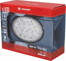Pièces agricoles - Eclairage - Phare de travail LED rond 36W 3510lm, 10/30V,, 144x69.4x98mm, faisceau large 13 LED Kramp