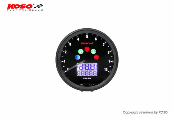 Pièces Quad & Motos - Equipement véhicule - Compteur multifonctions KOSO Neo Retro 64mm TNT noir