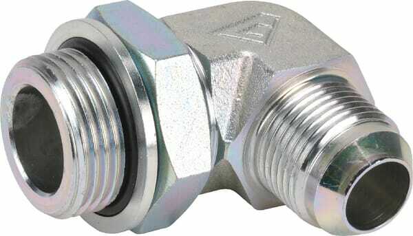 Pièces agricoles - Hydraulique - Raccord coudé 9/16 JIC x 1/4 BSP