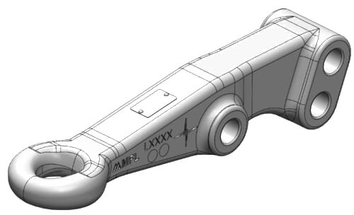 Pièces agricoles - Tracteur pièce adaptable - Anneau de remorquage Ø50 mm Krone Titan