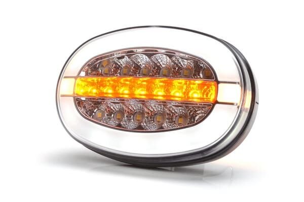 Pièces agricoles - Eclairage - Feu avant multifonction LED, ovale, 12-24V, 136,4x91x40mm