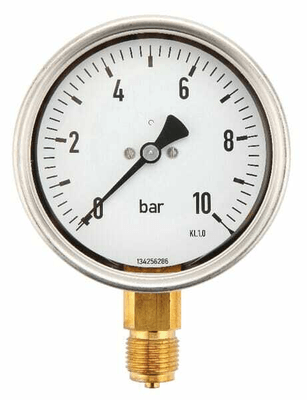 Pièces agricoles - Hydraulique - Manomètre Ø100 0-10bar ½" unte