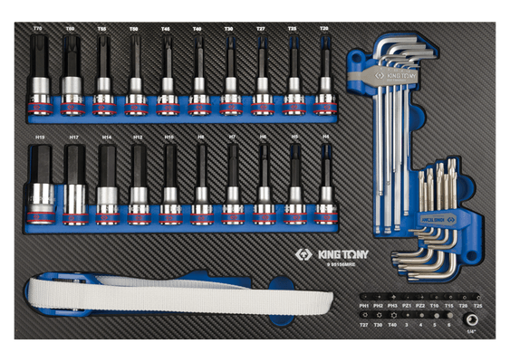 Outils - Outils divers - Module mousse + PP douilles 1/2" et accessoires - 56 pièces