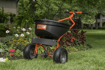 Pièces agricoles - Jardin et forêt pièce adaptable - Épandeur d'engrais avec bouton poussoir 50 kg