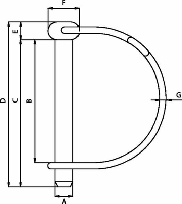 Pièces agricoles - Tracteur pièce adaptable - Goupille à arceau zingué
