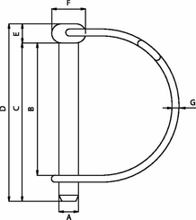 Pièces agricoles - Tracteur pièce adaptable - Goupille à arceau zingué