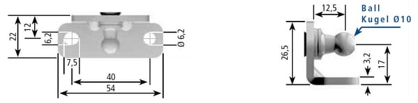 Pièces agricoles - Pièce divers - Support pour ressorts à gaz et amortisseurs
