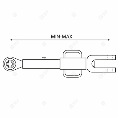 Pièces agricoles - Attelage - ADJUSTABLE TIE-ROD Deutz-Fahr origine