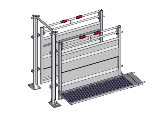 Materiels - Accessoires 200Kg-300Kg - RALLONGE DE COULOIR FIXE SUR PLATINE 2M