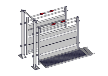 Materiels - Accessoires 200Kg-300Kg - RALLONGE DE COULOIR FIXE SUR PLATINE 2M
