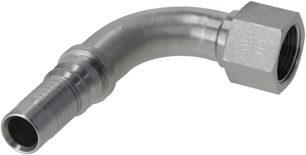 Pièces agricoles - Hydraulique - Raccord à sertir 4SH-DN20-3/4" BSP-90°