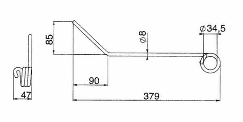 Pièces agricoles - Travail du sol - Dent de herse p/Hatzenbichler