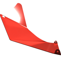 Pièces agricoles - Pièce divers - Couvercle arrière rouge