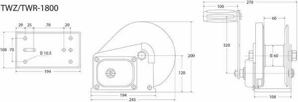 Pièces agricoles - Outils atelier - Handlier autofreine 820kg
