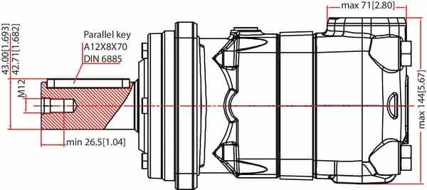 Pièces agricoles - Hydraulique - Moteur Orbit Cardan Ø40, Stand
