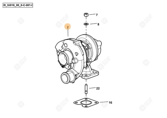 Pièces agricoles - Pieces moteur - TURBO CHARGER MC3