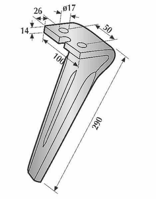 Pièces agricoles - Travail du sol - Dent de herse rotative p/Forigo