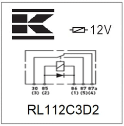 Pièces agricoles - Eclairage - Mini relais 12V, inverseur, 30A/40A, diode, avec support