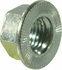Pièces agricoles - Fasteners - Écrou bride M8x1.25 acier zingué Classe 10 Kramp