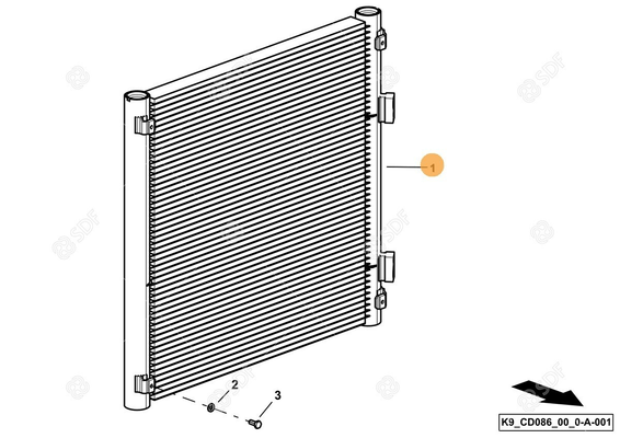Pièces agricoles - Climatisation - condensateur (composant électronique ou