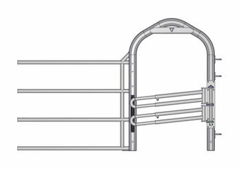 Accessoires et options matériel  - Matériel d'élevage - autre - AVANT EX4 PASSAGE WESTERN AVEC PORTILLON ANTI RETOUR DOUBLE