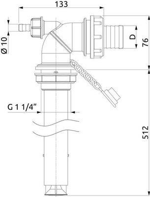 Pièces agricoles - Pièce Pulvérisateur - Éjecteur antipollution avec raccord fileté