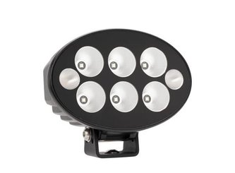 Pièces agricoles - Eclairage - Phare de travail + feu de signalisation LED orange, 36W, 3500lm, ovale, 12/24V, 155x105x58mm, faisceau diffus, 6+2LED's, Black