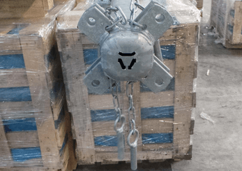 Materiels - Cage de contention - PACK DE 25 POTEAUX TREFLE 4D D.102MM L.2.13M