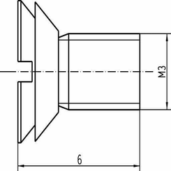 Pièces agricoles - Pièce Pulvérisateur - Vis tête fraisée M3x6 a. joint