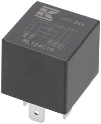 Pièces agricoles - Eclairage - Mini relais 24V, inverseur, 30A/40A, avec résistance, sans support