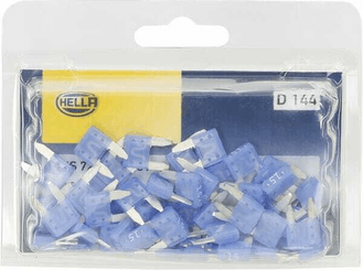 Pièces agricoles - Electricité - Fusible lame mini 15A longueur 10,9mm bleu pack 50x Hella