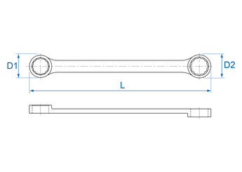 Outils - Outils divers - Clé polygonale droite longue 10 x 11mm
