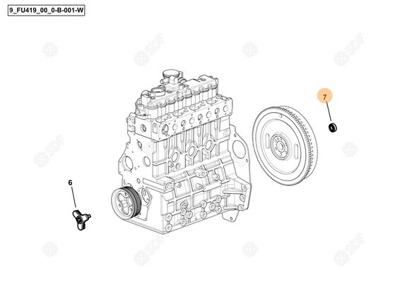 Pièces agricoles - Roulements - Single Row Radial Contact Ball Bearing 2 Deutz-Fahr origine
