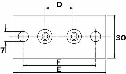 Pièces agricoles - Hydraulique - Plaque à visser inox Gr.1