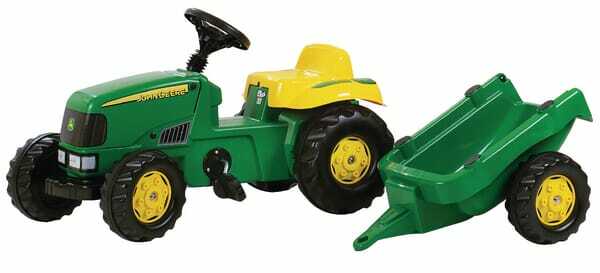 Loisirs - Jouets - Tracteur à pédales avec remorque, John Deere, à partir de 2,5 ans, rollyKid de Rolly Toys