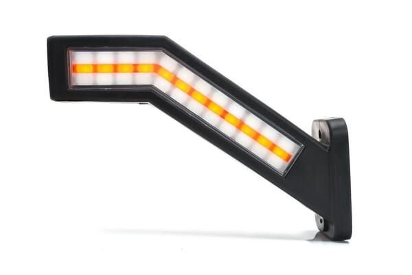 Pièces agricoles - Eclairage - Feu arrière multifonction LED, droit, rouge/orange/blanc, 12-24 V, 238 x 181 x 72 mm