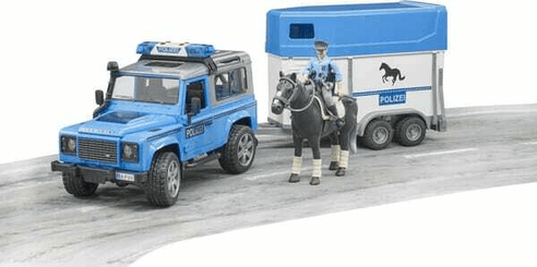 Loisirs - Jouets - Land Rover Police avec van pour chevaux