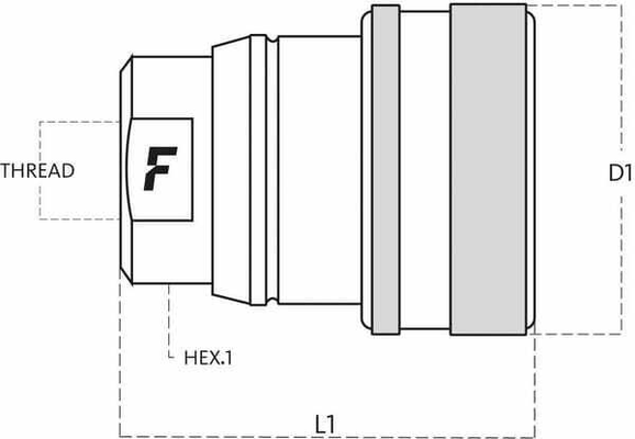 Pièces agricoles - Hydraulique - Coupleur face plane 3/8 BSP